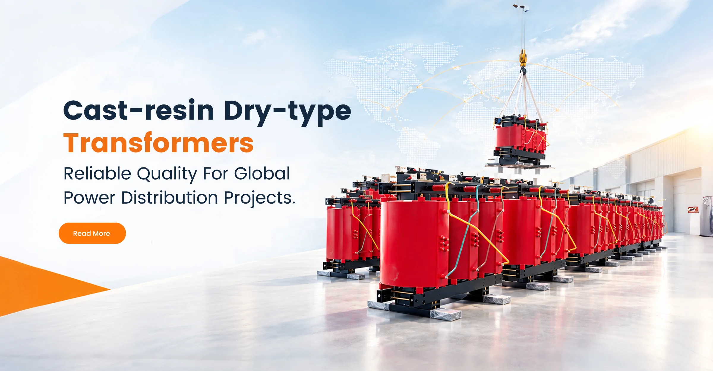 Cast-resin dry-type transformers. Reliable quality for global power distribution projects.