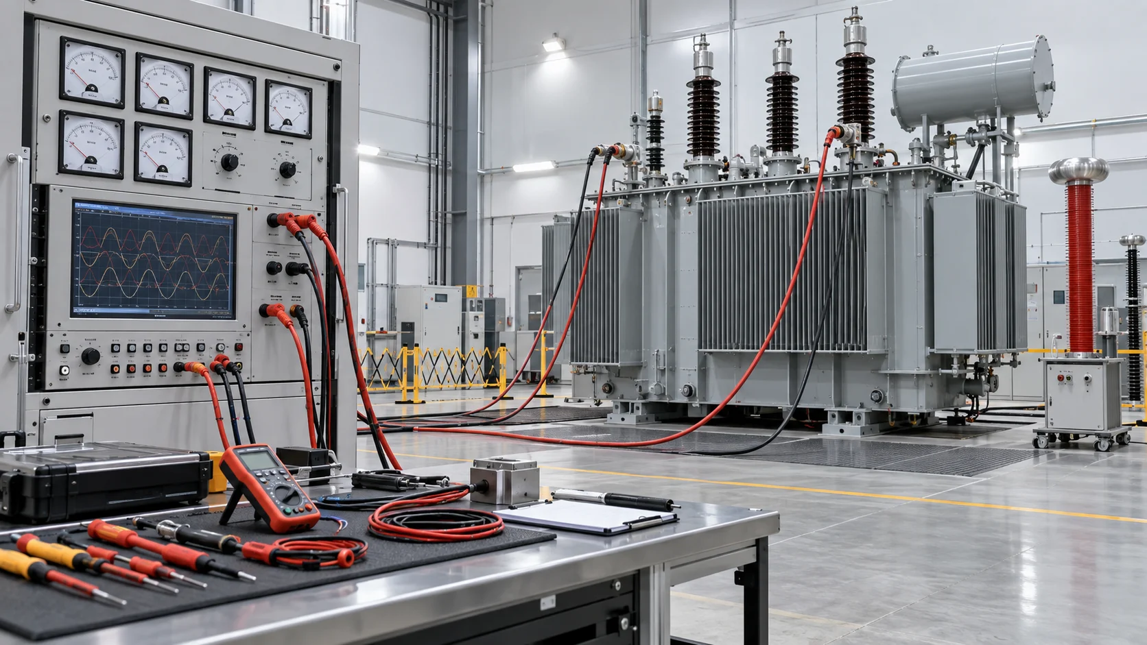 Transformer routine testing equipment in JOHNN quality inspection area